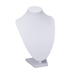 WhiteSmoke Jewelry Necklace Display Bust, with Wood and Cardboard, WhiteSmoke, 254x180x110mm
