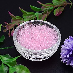 Rose Nacré Imitation facettes cristal autrichien rangées de perles, grade de aaa, Toupie, perle rose, 6x6mm, trou: 0.7~0.9 mm, environ 360 PCs / sachet 