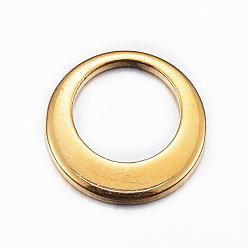 Oro 201 de acero inoxidable que une los anillos, dorado, 10.5x1 mm