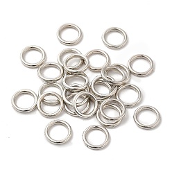 Platino Anillos del salto de aleación, anillo redondo, Platino, 8x1.2 mm, 16 calibre, diámetro interior: 5.5 mm