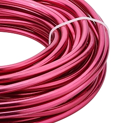 Cerise Round Aluminum Wire, for Jewelry Making, Cerise, 4 Gauge, 5.0mm, about 32.8 Feet(10m)/500g