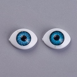 Dodger Blue Craft Plastic Doll Eyeballs, Halloween Horor Props, Dodger Blue, 10.5x14x6mm