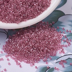 (DB0902) Sparkling Peony Pink Lined Crystal MIYUKI Delica Beads, Cylinder, Japanese Seed Beads, 11/0, (DB0902) Sparkling Peony Pink Lined Crystal, 1.3x1.6mm, Hole: 0.8mm, about 10000pcs/bag, 50g/bag