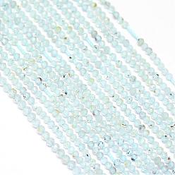 Autres Quartzs Brins de perles de topaze bleue naturelle, facette, ronde, 2mm, Trou: 0.5mm, Environ 170~180 pcs/chapelet, 12.9 pouces ~ 13.3 pouces (330~340 mm)