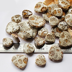 Old Lace Porcelain Mosaic Tiles, Irregular Shape Mosaic Tiles, for DIY Mosaic Art Crafts, Picture Frames, Triangle, Old Lace, 15~60x5mm, about 100g/bag