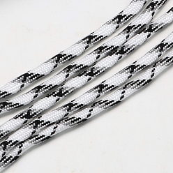 Blanc 7 âmes intérieures cordes en polyester et spandex, pour la fabrication de bracelets en corde, blanc, 4mm, environ 109.36 yards (100m)/paquet, 420~500g / bundle