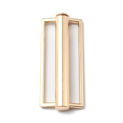 Light Gold Alloy Belt Strap Buckles, for Down Jacket Windbreaker Garment Accessories, Rectangle, Light Gold, 58x24.5x6.5mm, Hole: 49.5x6.5mm