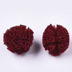 Dark Red DIY Craft Polyester Ball, Round, Dark Red, 22~25mm