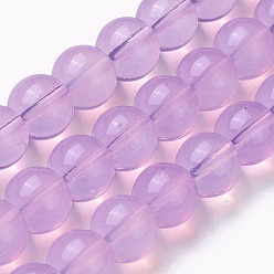 Medium Orchid Opalite Beads Strands, Round, Medium Orchid, 10mm, Hole: 1.4mm, about 38pcs/strand, 13.9 inch(35.5cm)