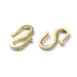 Real 24K Gold Plated Brass S Hook Clasps, Long-Lasting Plated, Real 24K Gold Plated, 12x7.5x1mm