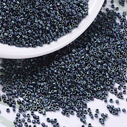 (DB0325) Matte Metallic Blue Iris MIYUKI Delica Beads, Cylinder, Japanese Seed Beads, 11/0, (DB0325) Matte Metallic Blue Iris, 1.3x1.6mm, Hole: 0.8mm, about 2000pcs/bottle, 10g/bottle