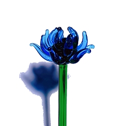 Королевский синий Искусственный цветок из стекла, искусственный цветок для внутреннего и наружного украшения, королевский синий, 200 мм