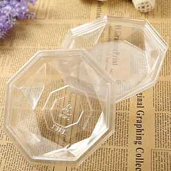 Clear Plastic Cake Containers, Disposable Dessert Cake Boxes, with Lids, Octagon, Clear, 150x150x60mm