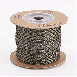 Gris Pizarra Cuerdas de nylon, hilos de cuerda cuerdas, rondo, gris pizarra, 1.5 mm, aproximadamente 27.34 yardas (25 m) / rollo