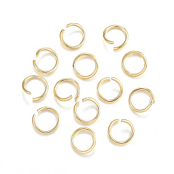 Real 24K Gold Plated 304 Stainless Steel Jump Rings, Open Jump Rings, Real 24k Gold Plated, 18 Gauge, 8x1mm