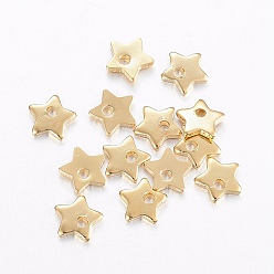 Golden 304 Stainless Steel Charms, Star, Golden, 5.5x6x1mm, Hole: 1mm