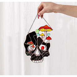Mushroom Acrylic Skull Wall Decorations, for Home Decoration, Mushroom, 150x150mm