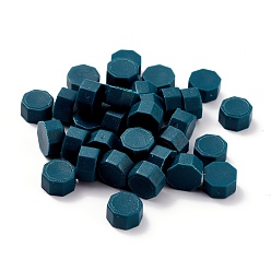 Prussian Blue Sealing Wax Particles, for Retro Seal Stamp, Octagon, Prussian Blue, 0.85x0.85x0.5cm about 1550pcs/500g