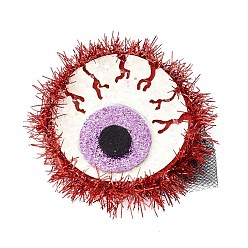 Eye Pinzas para el cabello de cocodrilo de fieltro con tema de halloween, con clips de hierro y organza, para niño, ojo, 70x70x15 mm