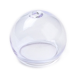 Lilas Cône de perles de verre transparent, pour la fabrication de carillons éoliens, demi-tour, lilas, 20x17mm, Trou: 1.6mm, diamètre intérieur: 12.4 mm
