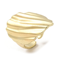 Настоящее золото 18K Латунные открытые кольца манжеты, текстурированное кольцо с широкой полосой для женщин, реальный 18 k позолоченный, 3~23 мм, внутренний диаметр: 16.8 мм