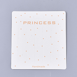 Marfil Cartón tarjetas de presentación pinza de pelo, Rectángulo, blanco cremoso, 13x12x0.04 cm, agujero: 23x8.5 mm