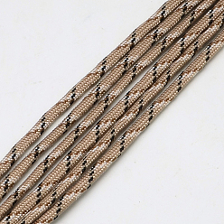 Chameau 7 âmes intérieures cordes en polyester et spandex, pour la fabrication de bracelets en corde, chameau, 4mm, environ 109.36 yards (100m)/paquet, 420~500g / bundle