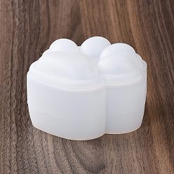 Blanco Moldes de silicona para caja de almacenamiento con estampado de pata de gato diy, moldes de resina, para resina uv, fabricación artesanal de resina epoxi, blanco, 94x86x17 mm & 93x88x41 mm, 2 PC / sistema