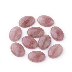 Quartz Fraise Cabochons naturels de pierre précieuse de quartz de fraise, ovale, 25x18x7mm