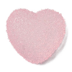 Pink Cabujones decodificados de resina, caramelo de imitación, dos tonos, degradado de color, corazón, rosa, 15.5x17x6 mm
