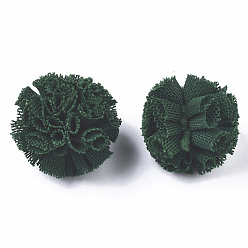 Vert Foncé Boule de polyester de bricolage, ronde, vert foncé, 22~25mm