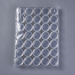 Прозрачный 5 г прозрачная многоразовая пластиковая банка для крема пс, пустые переносные косметические контейнеры, с крышками из полипропилена, прозрачные, 2.95x2.15 см, емкость: 5 г, 35 шт / мешок