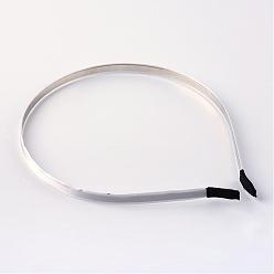 Blanc Accessoires pour cheveux bandes de cheveux de fer, avec ruban gros-grain, blanc, 126.5mm