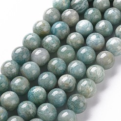 Amazonite Chapelets de perles amazonite naturelles  , ronde, 10mm, Trou: 1mm, Environ 37~38 pcs/chapelet, 14.96~15.35 pouce (38~39 cm)