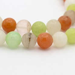 Mixed Stone Mixed Gemstone Round Bead Strands, 10mm, Hole: 1mm, about  40pcs/strand, 15.7 inch