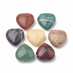 Mixed Stone Natural Mixed Stone Home Decorations, Heart Love Stones, Pocket Palm Stones for Reiki Balancing, 40x38~40x19~20mm