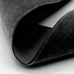 Black Polyester Velvet Ribbon for Gift Packing and Festival Decoration, Black, 3/8 inch(10mm), about 50yards/roll(45.72m/roll)