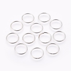 Platinum Iron Jump Rings, Open Jump Rings, Platinum, 16x1.2mm, Inner Diameter: 13.5mm