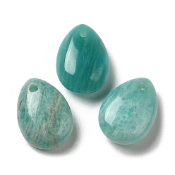 Amazonite Natural Amazonite Teardrop Charms, for Pendant Necklace Making, 14x10x6mm, Hole: 1mm