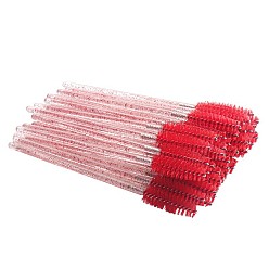 Red Nylon Disposable Eyebrow Brush, Mascara Wands, Makeup Supplies, Red, 97cm
