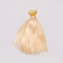 Blé Cheveux longs et raides en mohair imité poupée perruque cheveux, pour les filles de bricolage accessoires de fabrication de bjd, blé, 150~1000mm