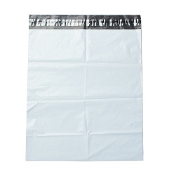 Blanc Sacs d'emballage en plastique auto-adhésifs, sacs d'expédition, rectangle, blanc, 45x35x0.01 cm