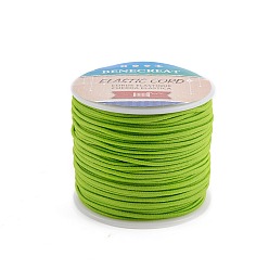Lime Green Elastic Cord, Polyester Outside and Latex Core, Lime Green, 2mm, about 54.68 yards(50m)/roll, 1roll/box