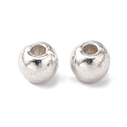 Silver Tibetan Style Spacer Beads, Lead Free & Cadmium Free & Nickel Free, Silver Color, Round, 5mm, Hole: 1mm