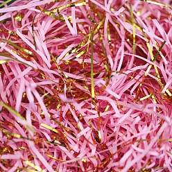 Rosa Caliente Relleno de trituración de papel de corte arrugado de rafia, para envolver regalos y llenar canastas de pascua, color de rosa caliente, 2~3 mm, 50 g / bolsa