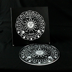 Прозрачный Круглые акриловые маятниковые доски, говорящая доска, духовная доска, затмение солнца и луны и рисунок черепа, прозрачные, 220 мм