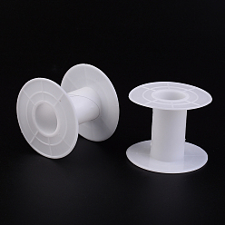 Blanco Carretes de plástico, rueda, blanco, 55x46 mm, agujero: 21 mm, bobina: 24 mm