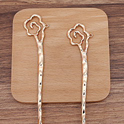 Light Gold Alloy Cloud Hair Sticks, with Loop, Long-Lasting Plated Hair Accessories for Women, Light Gold, 179x27mm
