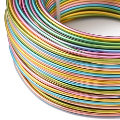 Colorful Round Aluminum Wire, for Jewelry Making, Colorful, 12 Gauge, 2mm, about 180.44 Feet(55m)/roll