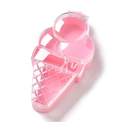 Pink Contenedores de perlas de plástico, caja de regalo de golosina, para caja de embalaje de banquete de boda, helado, rosa, 14x7.65x3.6 cm, agujero: 9x16 mm